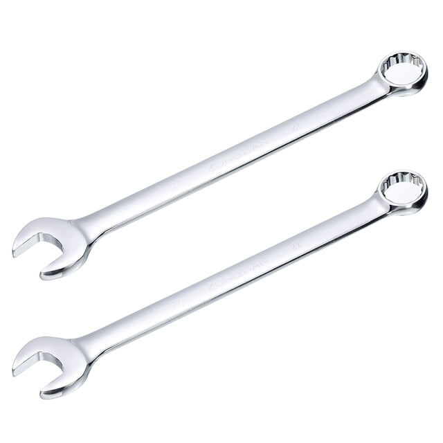 2packs 27mm Combination Wrench with Offset 12-Point Box End and Angled Open End