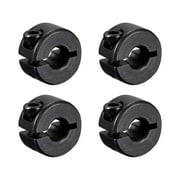 Uxcell Shaft Collar 0.24" Single Split Carbon Steel Clamping Collar Shaft Collars with Set Screw Black 4 Pack