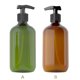 thumbnail image 4 of PET botella vacía recargable champú loción prensa bomba maquillaje dispensador contenedor de plástico, marrón 4 Piezas 500ml Methold HA5039-02B×4, 4 of 6