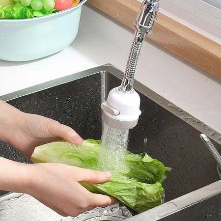 

Dpityserensio Kitchen Faucet Booster Shower Can Be Shaped Three-Block Household Tap Water Filter Anti-Splash Shower