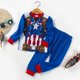 thumbnail image 1 of Ropa de algodón para el hogar para niños, pijamas creativos y geniales, traje con aire acondicionado, dibujos animados de Spider-Man, Iron Man, Capitán América, 1 of 2