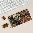 thumbnail image 6 of Gothic Eastern Floral Skull Wallet Women, Leather Bifold Multi Card Wallet, Women's Wallets, Long Purse, 6 of 7