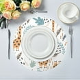 thumbnail image 5 of 15.4inch Round Placemats, DIY Printing Design, Suitable for Kitchen, Table Party Decoration Giraffe, 5 of 7