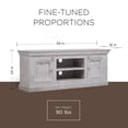 thumbnail image 5 of Maven Lane Mahala Handmade Heritage Wooden Media Unit in White Distressed Finish, 5 of 6