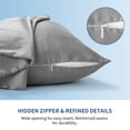 thumbnail image 3 of Dafinner Luxury Set of 2 Pure Mulberry Silk Pillowcases with Hidden Zipper Standard Size, Silky Pillow Cases for Skin & Hair (20x26, Grey), 3 of 9