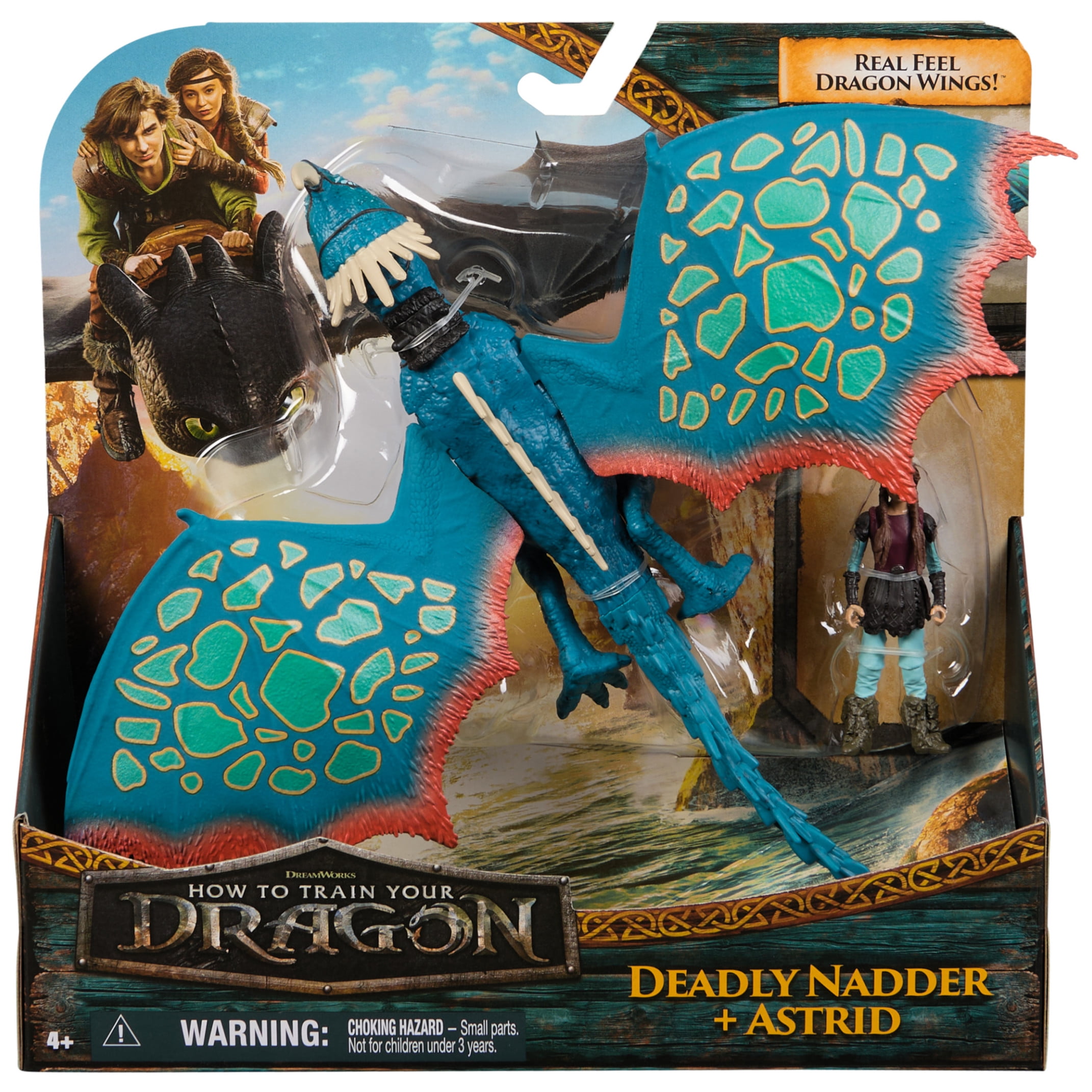 Dreamworks Dragons, How to Train Your Dragon, Deadly Nadder & Astrid, Viking Duo Action Figures, Ages 4+