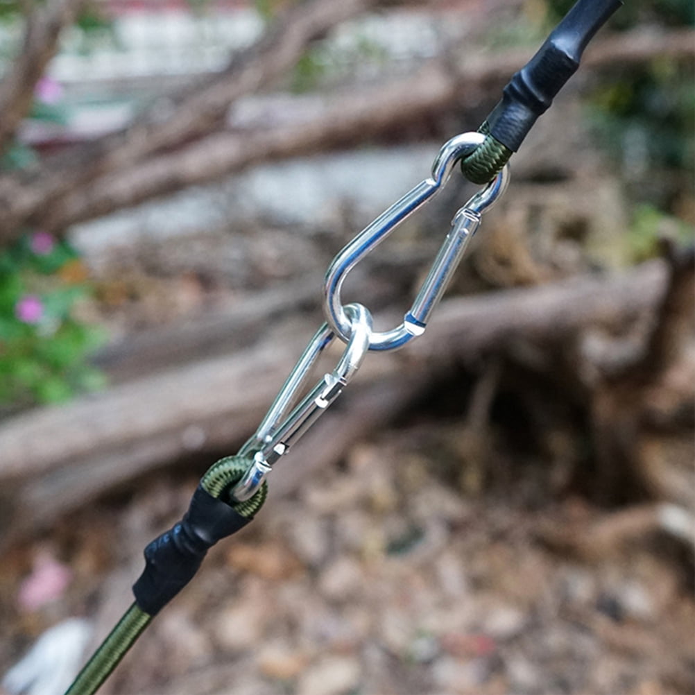 YUNLIGHTS Multi-Color Rubber Bungee Cords with Aluminum Hooks for Outdoor 15Pcs