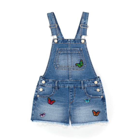 Jordache Girls Butterfly Denim Shortall, Sizes 4-18