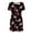 Black, variant on EINCcm Women's Dresses, Casual Loose O Neck Short Sleeve Flower Printed Tunic Black Dresses Spring Summer Dresses for Women