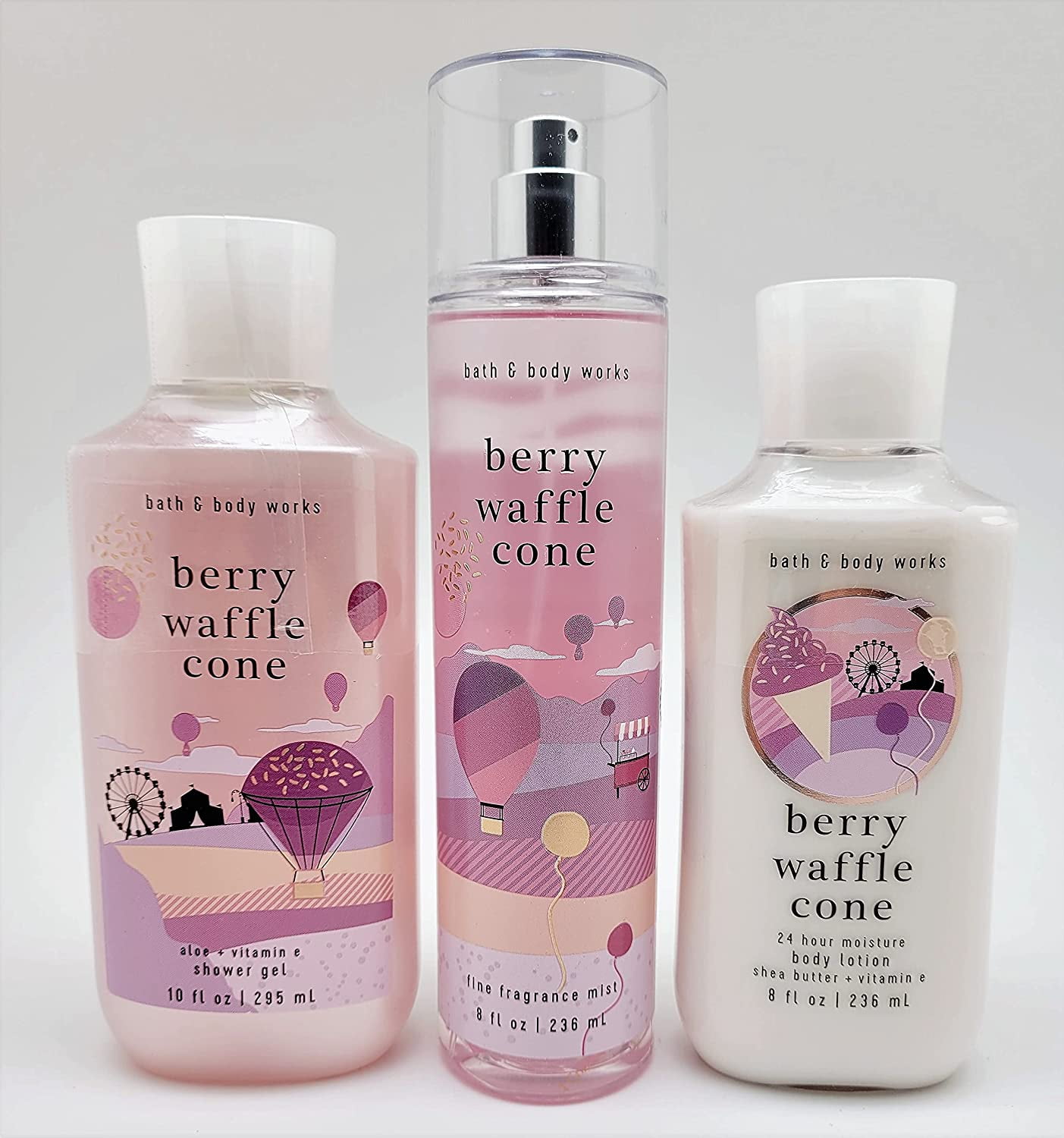 Bath & Body Works - Berry Waffle Cone - 3 pc Trio Bundle - Shower Gel, Fine  Fragrance Mist and Super Smooth Body Lotion - Walmart.com