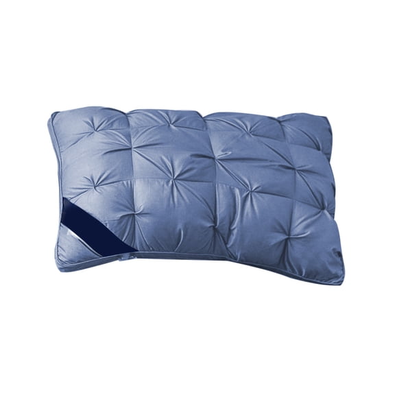 Triangular Reading Bed Rest Pillow Large Bolster Cushion Headboard Backrest Wedge Pillow with Removable Cover(Blue)