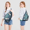 thumbnail image 4 of Vintage Highland Cow Print Sling Backpack – Cute Farmhouse Floral Cow Crossbody Bag for Women & Men, Lightweight Hiking Daypack, 4 of 4