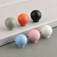 thumbnail image 2 of HDJNal 2 pcs (a Pair) 24mm Pink Drawer Pulls Ball Shape Cabinet Pull Handles Semicircle Knobs with Screws Great for Wardrobe Cupboard Bedroom Furniture Door, 2 of 7