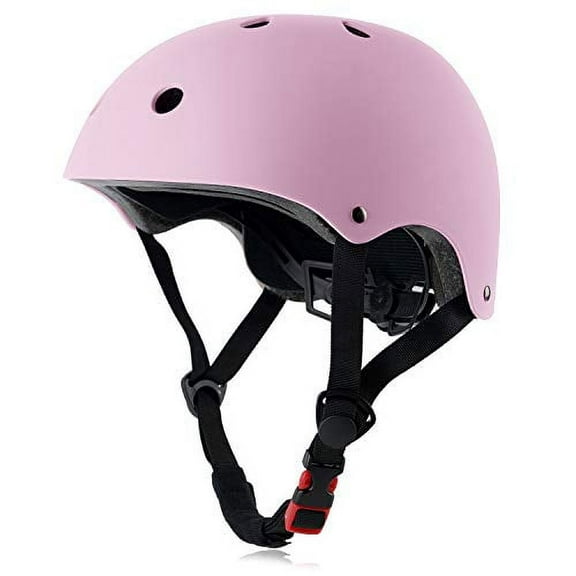 Adult Skateboard Bike Helmet for Women and Men, Lightweight Adjustable, Multi-Sport for Bicycle Cycling Skate Scooter (Pink, Large)