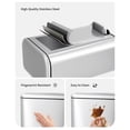 thumbnail image 6 of 13 Gallon Stainless Steel Step Kitchen Trash Can with Soft-Close Lid & Removable Inner Bucket, Rectangular Waste Recycling Bin for Home Office - Silver, 6 of 7
