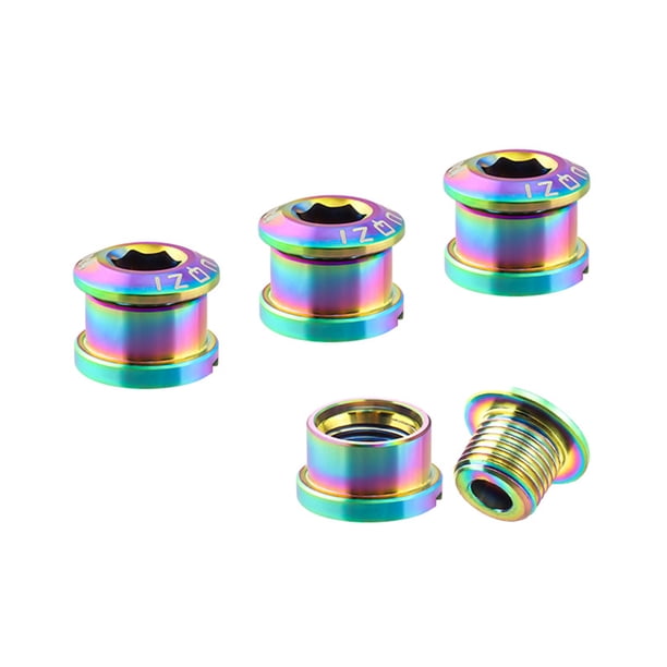 Eigraketly Tornillo de aleación para bicicletas de 4 piezas, tornillos universales para fijación de bicicletas, tornillos de rueda de cadena, piezas de Ciclismo Tipo 4 Eigraketly OD025072-04