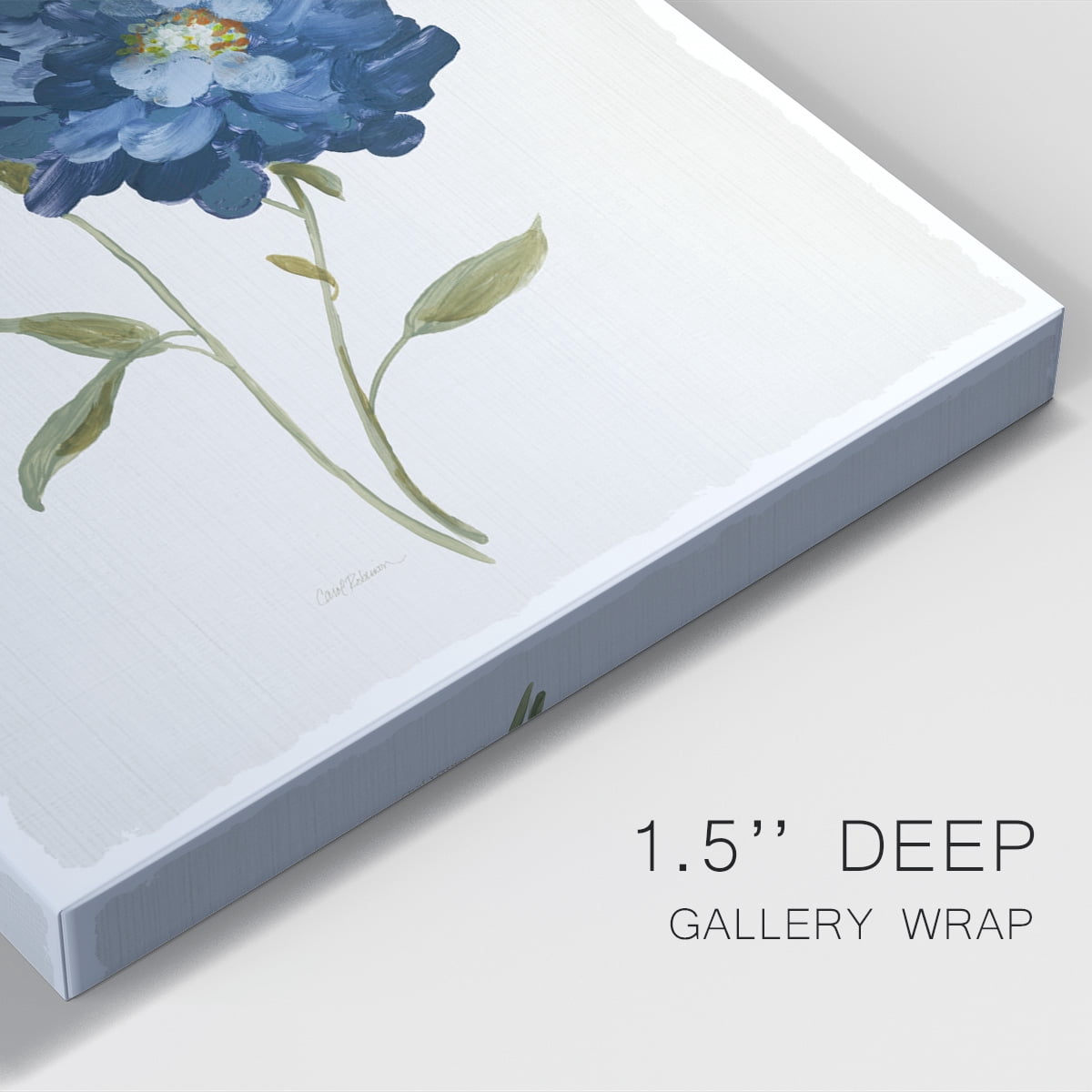 Blue Mums Premium Gallery Wrapped Canvas - Ready to Hang