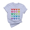 thumbnail image 5 of Diufon Hauts de la Saint-Valentin pour Femmes Décontracté Manches Courtes Col Rond Chandail Chemise Imprimé Graphique Mignon Tendance, 5 of 5