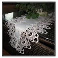 thumbnail image 2 of 65" Lace Dresser Scarf Table Runner White Flower European Doily Shelf Mantel, 2 of 5