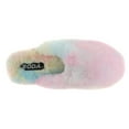 thumbnail image 3 of Soda Shoes Women Super Soft Faux Fur Fuzzy Fluffy Close Toe Slide in Slipper Colorful ALLOW Rainbow Pink-ish 6, 3 of 5