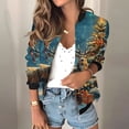 thumbnail image 1 of LOVZFMLL Vestes pour Femmes Chandail en Molleton Ample à Manches Longues avec Fermeture Éclair Veste de Baseball Tricotée Décontractée, 1 of 5