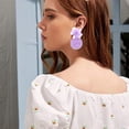 thumbnail image 3 of 2 pares de pendientes de rafia para mujer, pendientes colgantes de rafia llamativos, joyería de vacaciones de verano en la playa, 3 of 5