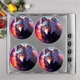thumbnail image 2 of Bahomeck Electric Stove Burner Covers Set Of 4,Beautiful Wolf With Glowing Eyes Metal Gas Stove Burner Covers,Protecting Gas Stoves,8 Inch And 10 Inch, 2 of 2