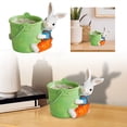 thumbnail image 1 of TIELUTT Mignon Pot de Fleurs en Résine en Forme de Lapin pour Plantes Succulentes, Intérieur, Auto-Arrosage, Rond, en Silicone, 4, 1 of 5