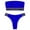 Blue, variant on Sngxgn Bikini Set for Women Two Piece Swimsuits V Neck Tie Spaghetti Straps(Blue,L)
