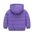 thumbnail image 4 of Atogsazn Toddler Boys Girls Winter Clothes Puffer Zip Up Long Sleeve Hooded Jackets Solid Color Jacket Purple 9-10 Years on Clearance, 4 of 9