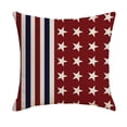 thumbnail image 2 of Cover for Couch, Outdoor Patriotic Decor for Backyard, Americana Home Decor Throw Pillow Cover, Linen, Red White Blue Rustic Flag Print, 1 Pc, 2 of 6