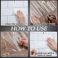 thumbnail image 5 of Clear Contact Paper Transparent Wall Protective Film Kitchen Backsplash Protector Self Adhesive Removable PET Plastic Film Wall Protector from Furniture Kitchen Oil Splash 39.37x15.74in, 5 of 7