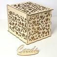 thumbnail image 4 of Wedding Card Box with Lock Rustic Wood Gift Box Card Holder for Wedding Anniversary Reception Baby Shower Party, 4 of 7
