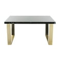 thumbnail image 4 of SAFAVIEH Carmen Modern Glam Square Coffee Table, Black Marblue/Brass, 4 of 8
