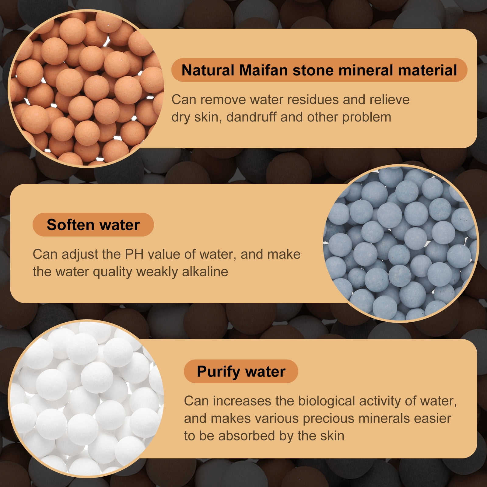 Unique Bargains 6Pcs PP Cotton Replacement With Calcium Balls Jet Sets 4.3"