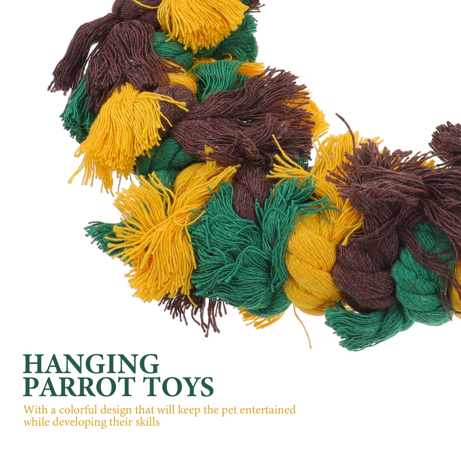 OFFIGAM Bird Chewing Toy for Parrots, 1PC Cotton Rope for Indoor Exercise and Entertainment