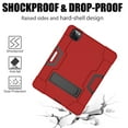 thumbnail image 5 of iPad Pro 11 2nd Generation 2020 Case for Kids, Allytech Hybrid Rugged Heavy Duty Protection Shock-Absorption Impact Resistant Kickstand Defender Cover for Apple iPad Pro 11 2020, Red/Black, 5 of 8