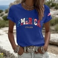 thumbnail image 2 of MEICHEN Women's Retro 250th Anniversary Casual T Shirt Flag Patriotic Shirt Summer Cotton Short Sleeve Tops, 2 of 4
