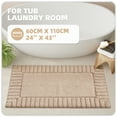 thumbnail image 3 of PABUBE Bathroom Rugs 24"x43", Absorbent Bath Mats Rugs for Bathroom Floor Non Slip Non Skid, Soft Shag Microfiber Machine Washable Shower Bath Mat for Bathroom Decor, Khaki, 3 of 9