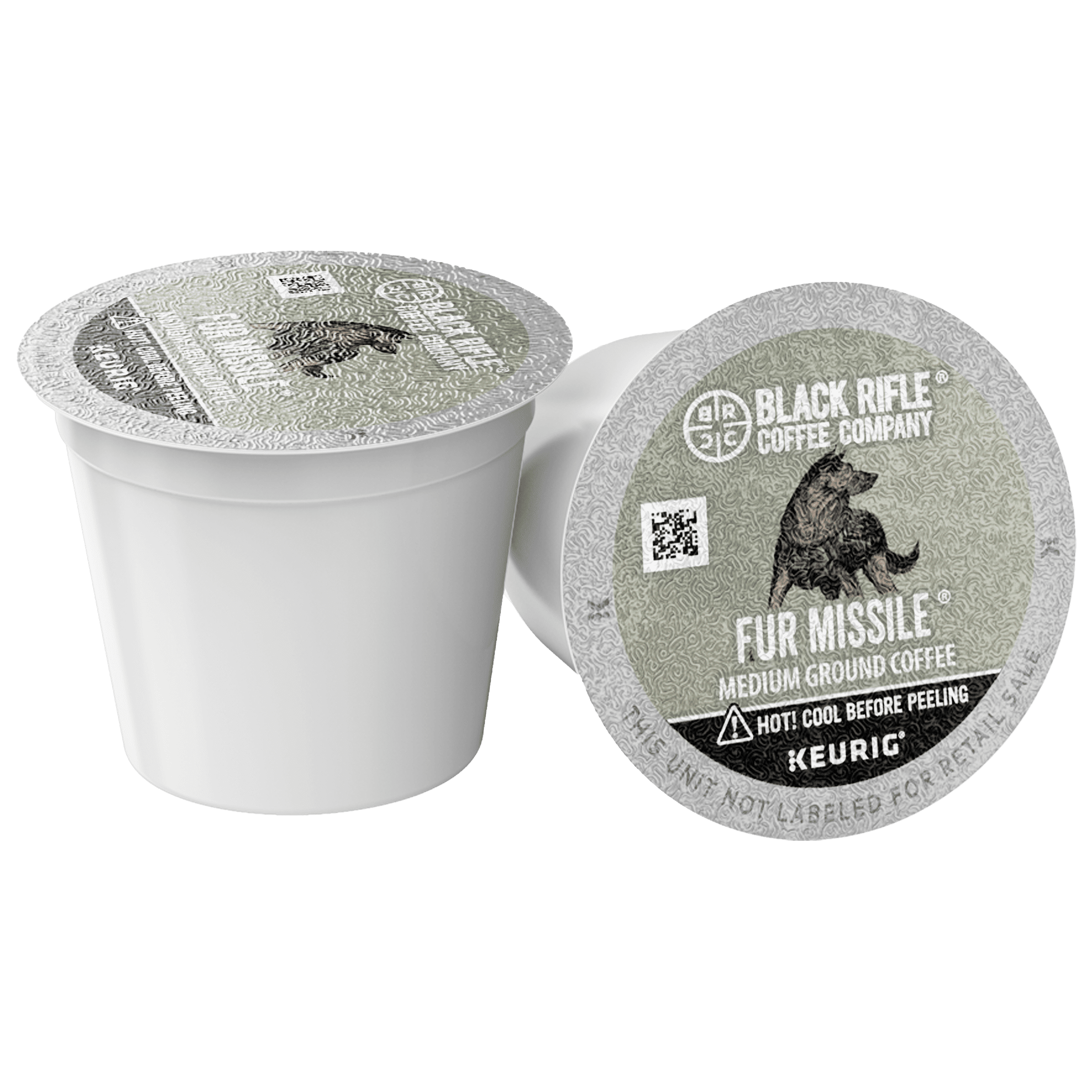 (4 pack) Black Rifle Coffee Company Fur Missile K-Cup Pods, Medium Roast, 22 Ct