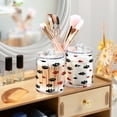 thumbnail image 5 of 4 PCS Plastic Storage Canister Clear with Lids Airtight Cotton Swabs Cans Bathroom Jar Floss Organizer Black Paws and Hearts Pattern, 5 of 6