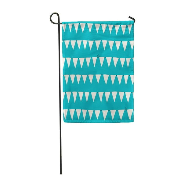 POGLIP Boat Simple Retro White Nautical Flags on Blue Bundle Garden Flag Decorative Flag House Banner 12x18 inch