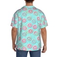 thumbnail image 5 of Fotbe Colorful Sweet Donuts print Short Sleeve Button Down Shirts for Men Casual Summer Beach Wrinkle Free Shirt-XX-Large, 5 of 7