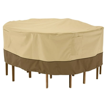 Classic Accessories Veranda Round Patio Table & Chair Set Cover - Durable and Water Resistant Outdoor Furniture Cover, Small (71912)