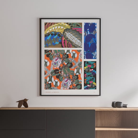 Vintage art Deco Pattern, Variations 1 - 1928 | Edouard Benedictus | Premium Fine Art Print | 19th Century French | Art Nouveau | Pattern