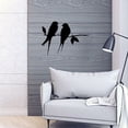 thumbnail image 5 of Decoración de pájaros de metal – Decoración de pared de hierro forjado con colibrí negro | Silueta de estatuas de pájaros Ha-nging para patio al aire libre, césped, jardín, hogar, 5 of 5
