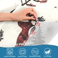 thumbnail image 3 of Yayeee Kitchen Curtains Tier Pair Light Filtering 27"x36" Rod Pocket Short Cafe Window Panel, Beige Christmas Forest, 3 of 7