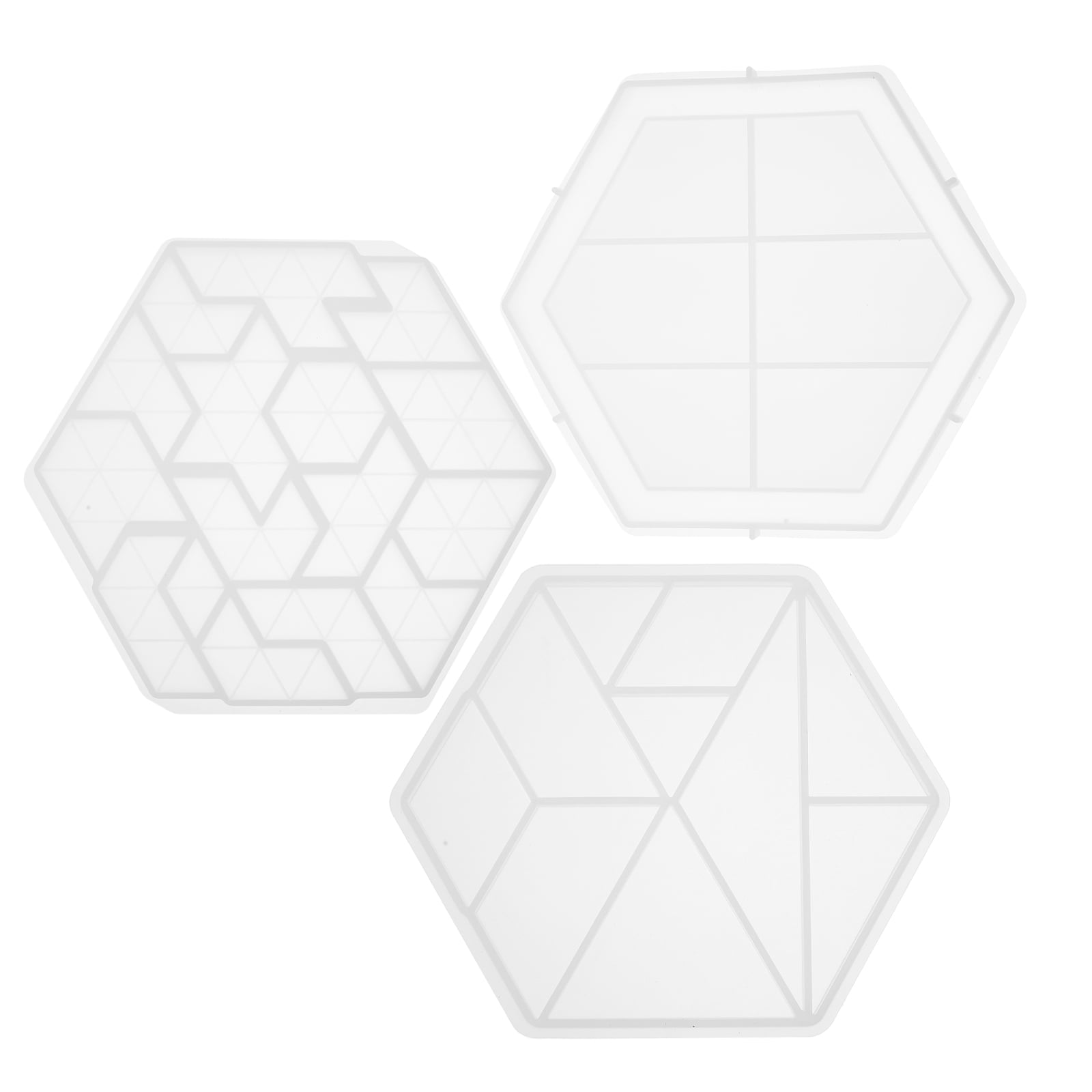 3Pcs Jigsaw Puzzle Molds Creative Tangram Casting Molds Funny DIY