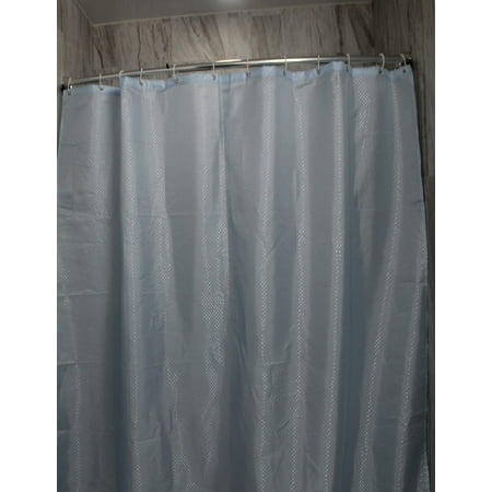 "JUPA Place Waffle Jacquard Polyester Fabric Shower Curtain - Modern Boho Farmhouse Design- Heavy Duty & Machine Washable-Waterproof & Mildew Resistant- Includes 12 Hooks 72x 72 inches