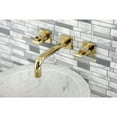 thumbnail image 4 of Kingston Brass KS6122DKL Kaiser Double-Handle Wall Mount Bathroom Faucet, Polished Brass, 4 of 8